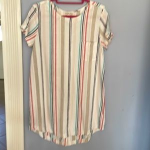 Linen striped dress